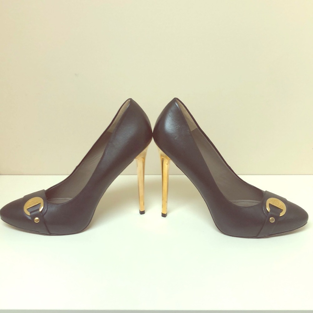 ‼️Versace Black Leather High Heels ‼️